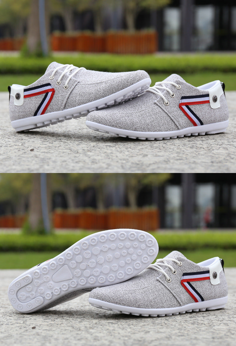 Men'S Soft-Soled Canvas Shoes, Sports And Leisure Old Beijing Cloth Shoes, Peas Shoes-Aria Doejay