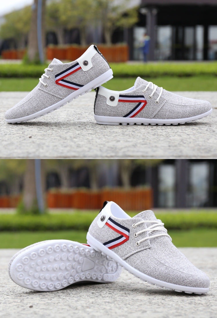 Men'S Soft-Soled Canvas Shoes, Sports And Leisure Old Beijing Cloth Shoes, Peas Shoes-Aria Doejay