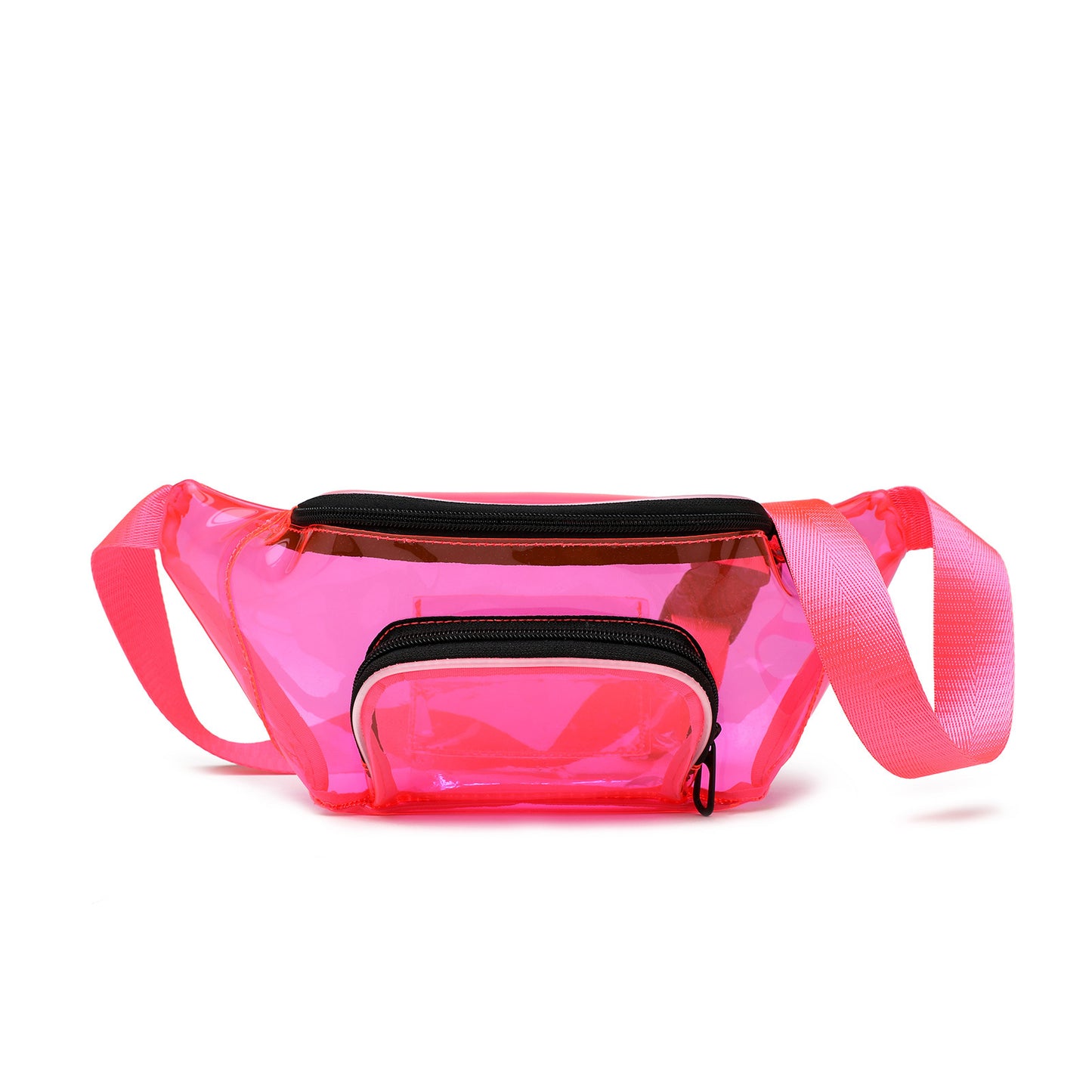 Trendy Fluorescent Pvc Transparent Running Waist Bag Personality Ins Net Red Chest Bag Messenger Chest Bag