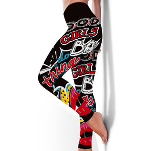 New Fitness High Elasticity Sweat-Absorbent Digital Printing Flower Butterfly Leggings High Waist Slim Yoga Pants Leggings Women-Aria Doejay