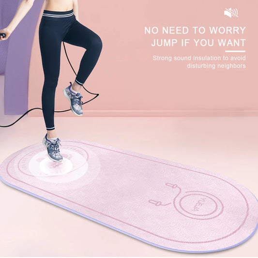 Fitness Mat Elasticity Rope Mat Durable Outdoor Yoga Mat Body Line Non-slip Mat Exercise Mute Yoga Mat High Density Board-Aria Doejay