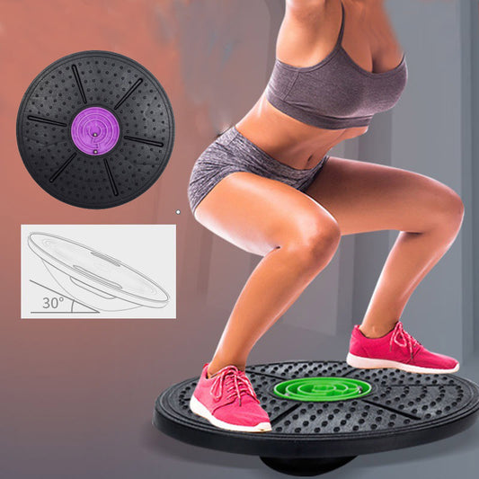 Yoga Balance Board Disc Stability Round Plates Exercise Trainer for Fitness Sports Waist Wriggling Fitness Balance Board-Aria Doejay