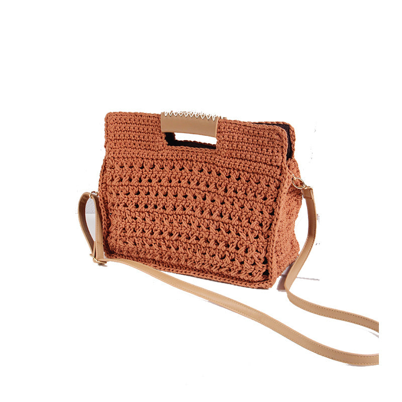 New One-shoulder portable Diagonal Autumn And Winter Woven Bag-Aria Doejay