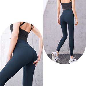 High Waist Skinny Peach Hip Legging Fitness Pants-Aria Doejay