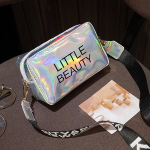 Laser Small Bag Simple Female Bag Shoulder Messenger Bag Printing Casual Small Square Bag