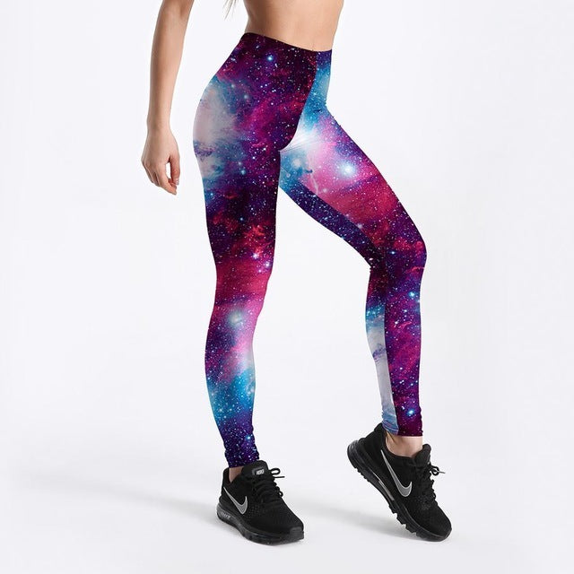 European And American Skull Digital Print Leggings-Aria Doejay