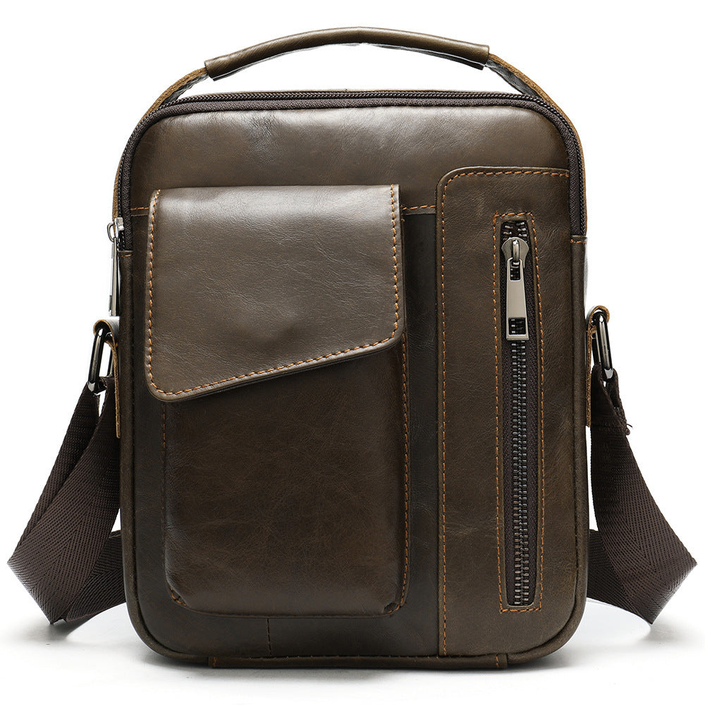 Men'S Bag Retro Casual Men'S One Shoulder Bag Messenger Bag Men'S Cross Border Leather Bag