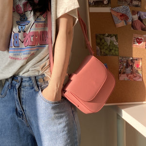 Spring Summer New Peach Powder Custom Cross - Slung Shoulder Bag