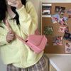 Spring Summer New Peach Powder Custom Cross - Slung Shoulder Bag