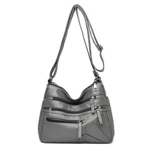 Shoulder Bag Soft Leather Large Capacity Middle-Aged Lady Diagonal Bag