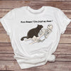 Female Tshirt Clothing Pet-Drinking-Coffee Funny Cat Tops-Aria Doejay