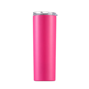 Skinny Tumbler Thermos Beer Wine Mug With Straws-Aria Doejay