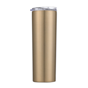 Skinny Tumbler Thermos Beer Wine Mug With Straws-Aria Doejay