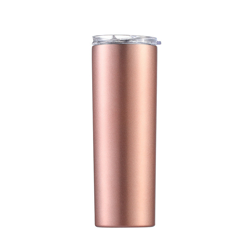 Skinny Tumbler Thermos Beer Wine Mug With Straws-Aria Doejay