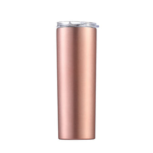 Skinny Tumbler Thermos Beer Wine Mug With Straws-Aria Doejay