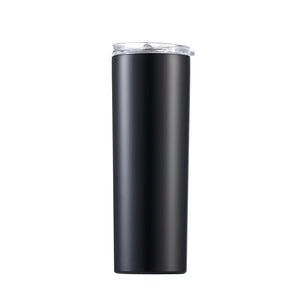 Skinny Tumbler Thermos Beer Wine Mug With Straws-Aria Doejay