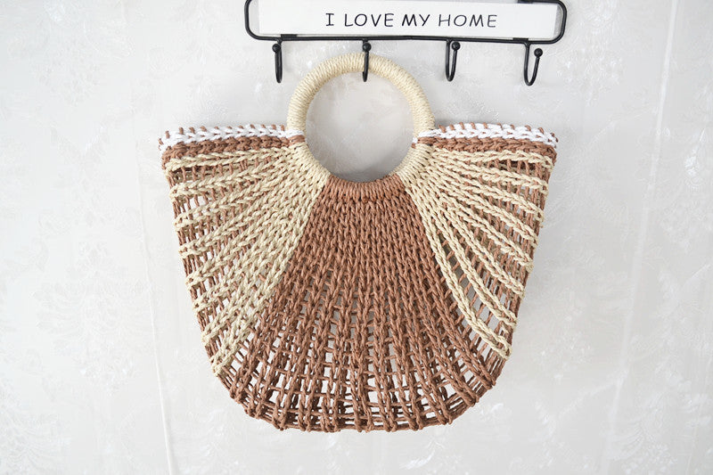 New Straw Bag Women Summer Hollow Bag Beach Bag