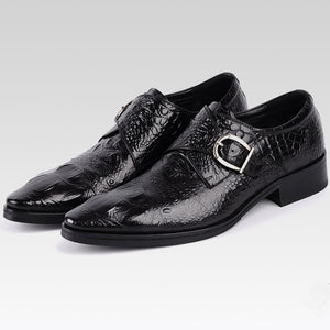 Men's Leather Shoes Buckle Shoes-Aria Doejay