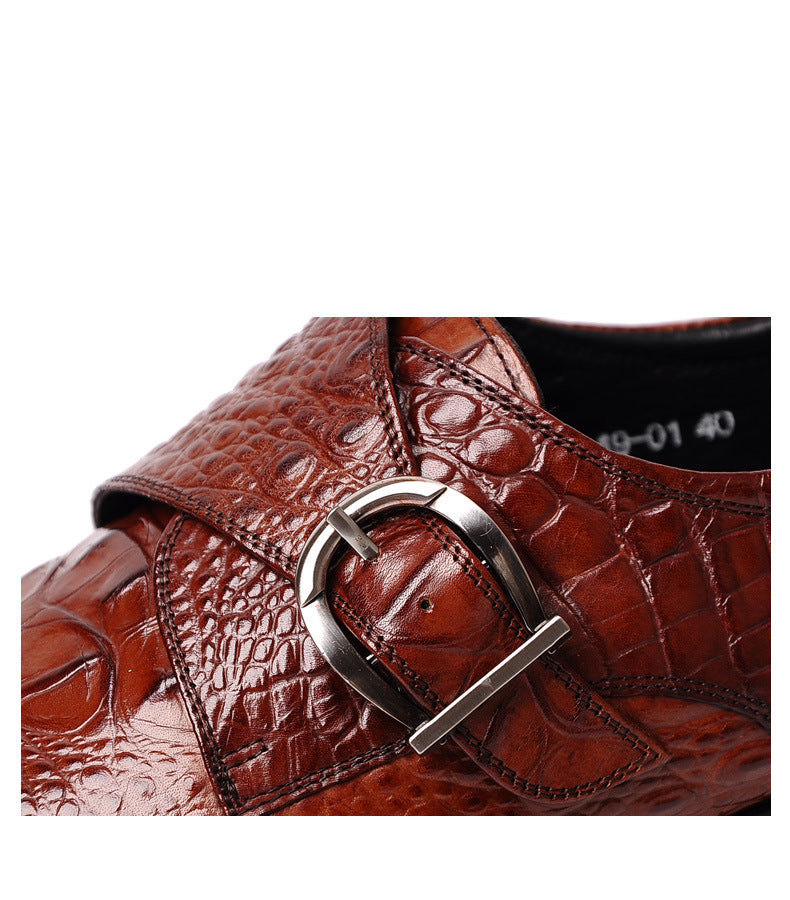 Men's Leather Shoes Buckle Shoes-Aria Doejay