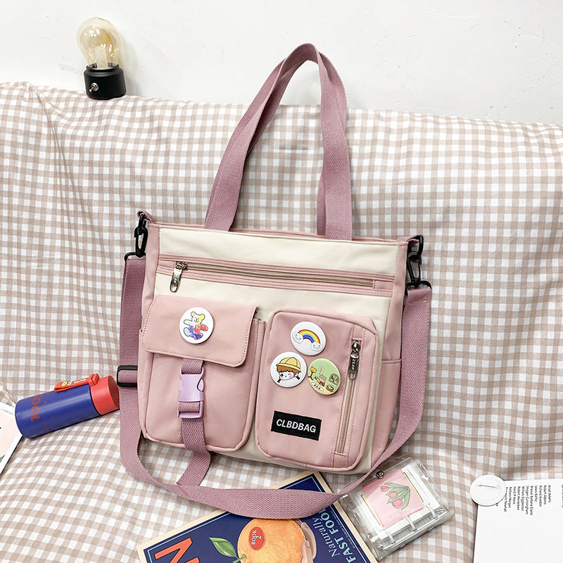 Japan Style Kawaii Women Shoulder Bags Waterproof Nylon-Aria Doejay