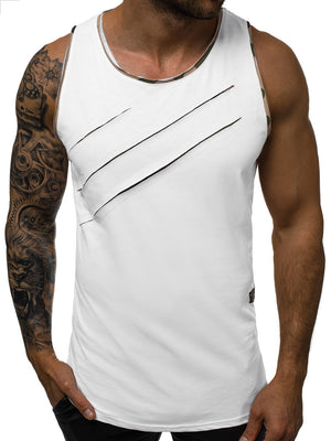 Summer Men's Sleeveless Vest Broken Copper Fitness Vest-Aria Doejay