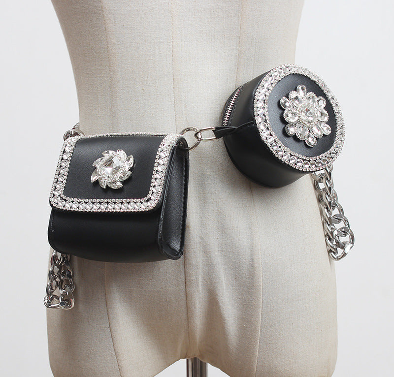 Mini Crossbody Bag With Sparkling Diamonds