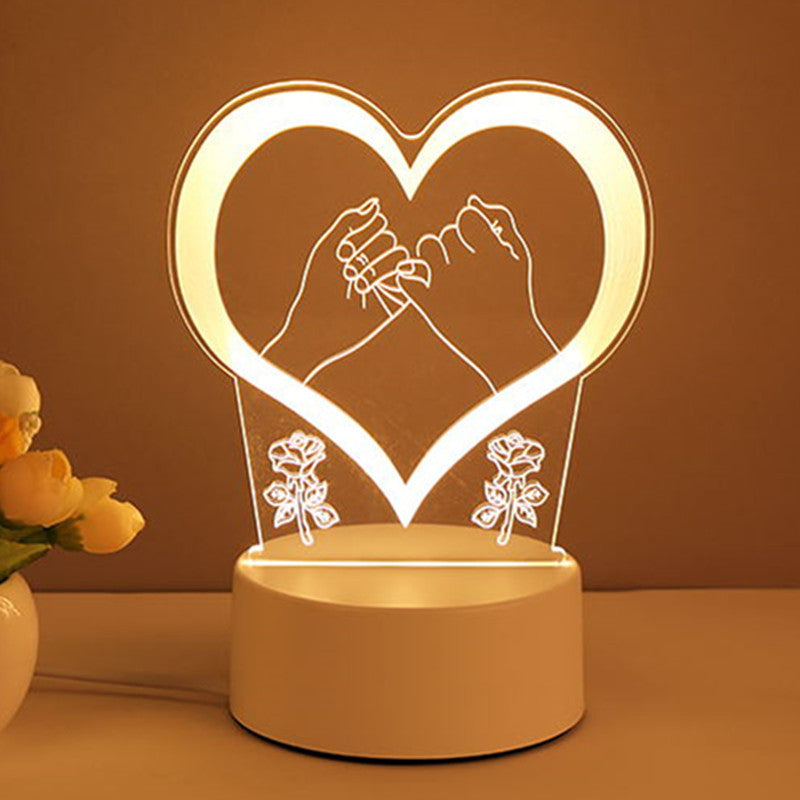 3D Lamp Acrylic USB LED Night Lights Neon Sign Lamp Xmas Home Decorations For Room Decor Valentines Day Gifts-Aria Doejay