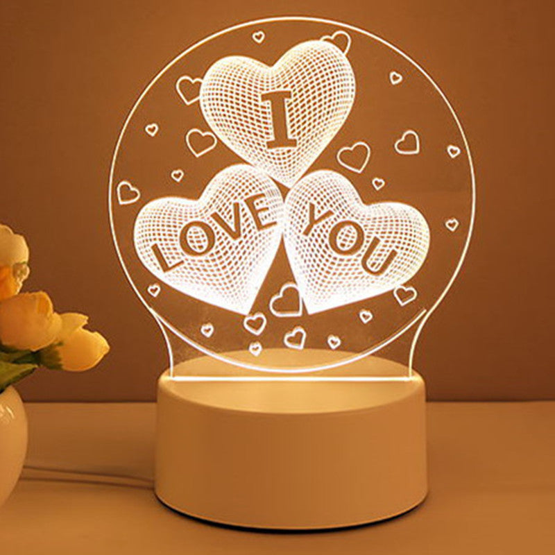 3D Lamp Acrylic USB LED Night Lights Neon Sign Lamp Xmas Home Decorations For Room Decor Valentines Day Gifts-Aria Doejay