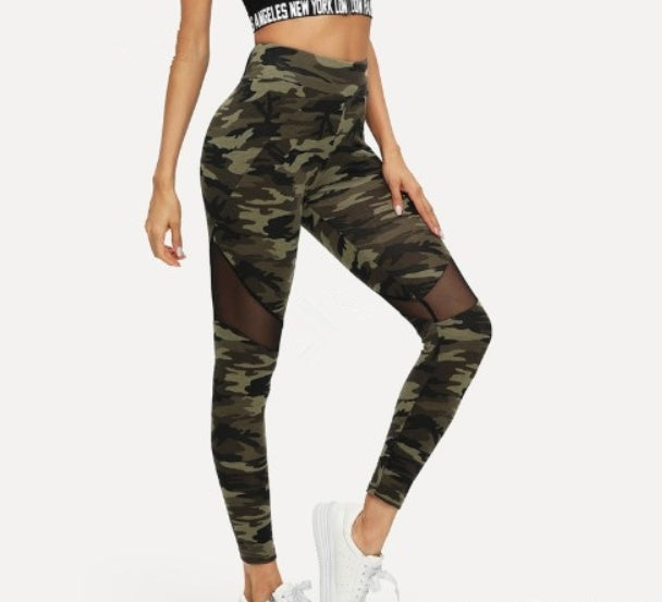 Color matching leggings mesh-Aria Doejay