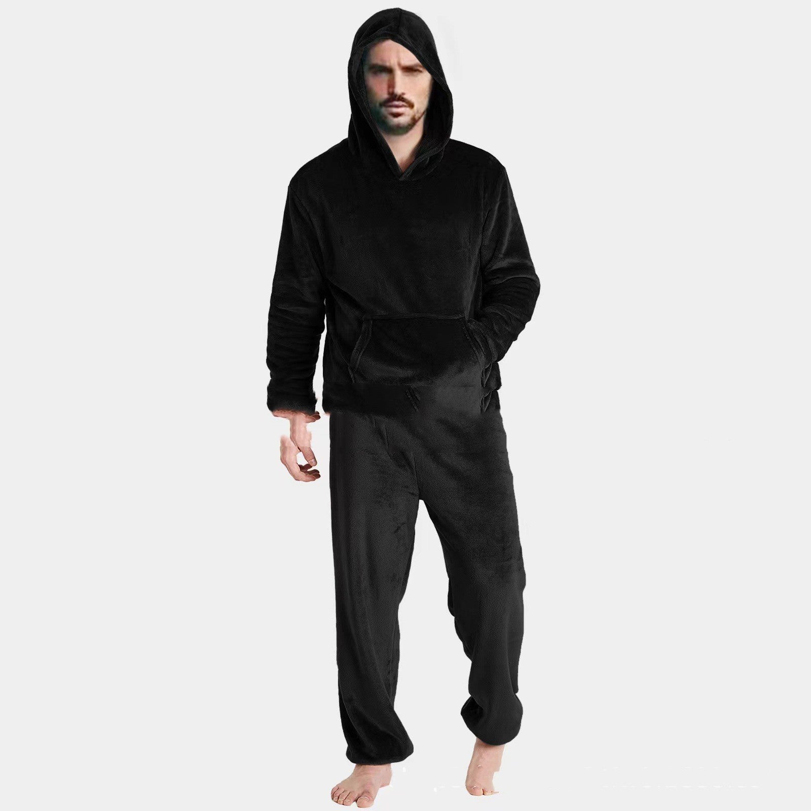 Men's Warm Hooded Trousers Suits-Aria Doejay