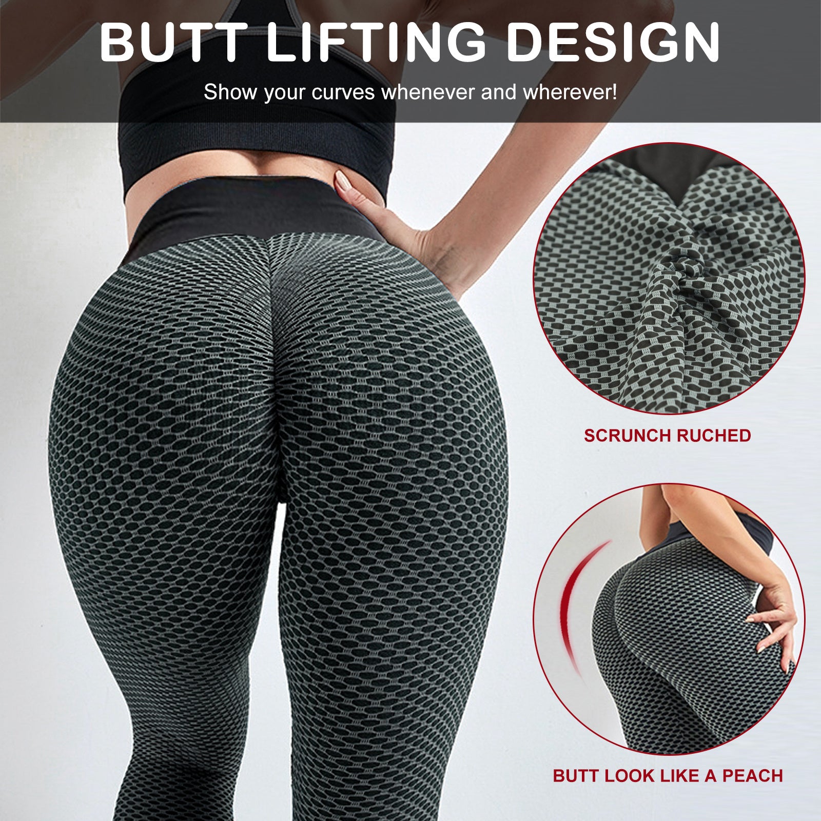 TIK Tok Leggings Women Butt Lifting Workout Tights Plus Size Sports High Waist Yoga Pants Small Amazon Banned-Aria Doejay