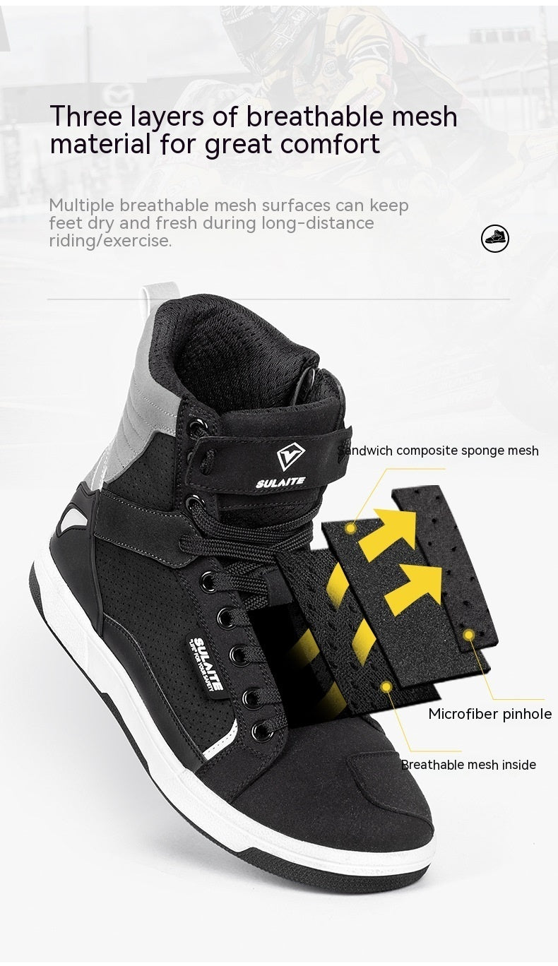 Motorcycle Boots Summer Breathable Drop-resistant Parkour Shoes-Aria Doejay