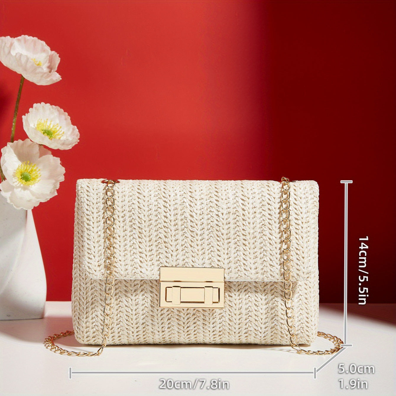 Elegant Women'S Chain Bag, Suitable For Formal Occasions And Parties