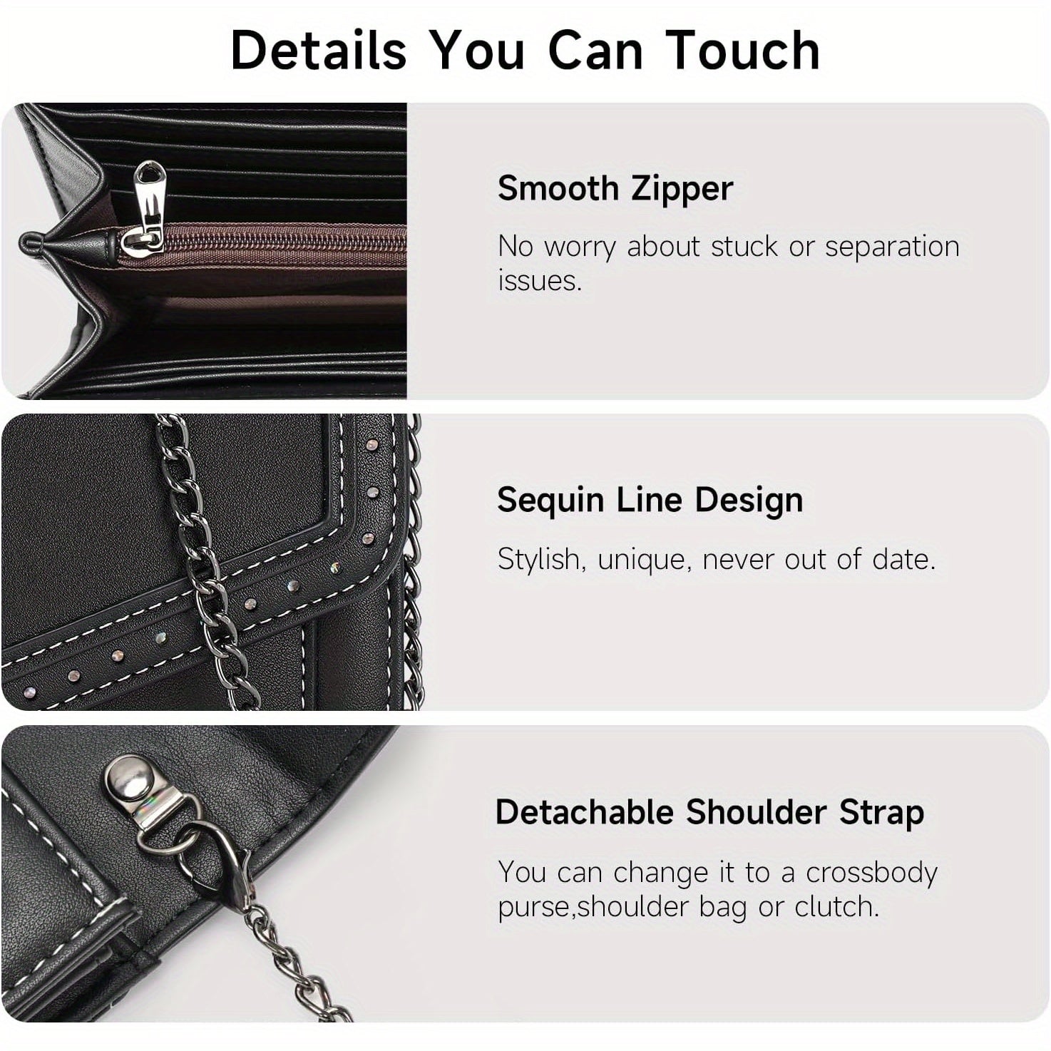 Small Wallet Purse for Women, Evening Chain Bag Clutch Crossbody handbags with Card slots