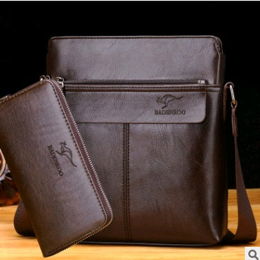 New Kangaroo Men's Bag Shoulder Bag Men's Business Messenger Bag Men's Trendy High-end Shoulder Bag