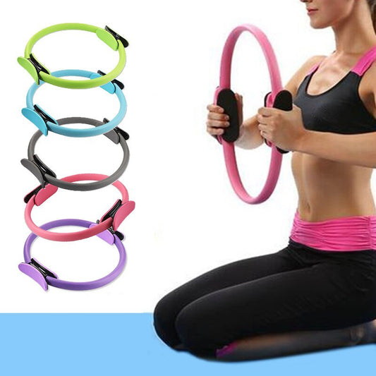 Yoga Fitness Pilates Ring Women Girls Circle Magic Dual Exercise Home Gym Workout Sports Lose Weight Body Resistance-Aria Doejay