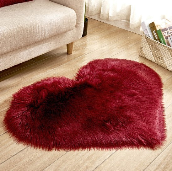 Plush Heart Shaped Carpet Non-Slip Mat Fluffy Rug Floor Mat Blanket Sofa Cushion Foot Pad Carpets For Living Room Home Decor-Aria Doejay