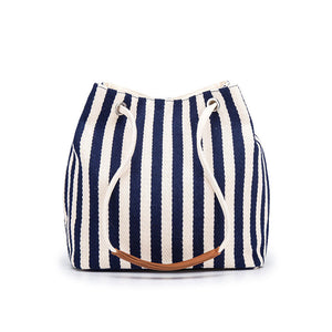 Crossbody Portable Striped Simple Canvas Bag