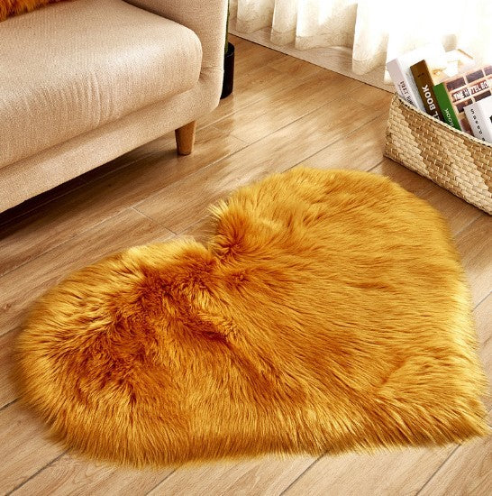 Plush Heart Shaped Carpet Non-Slip Mat Fluffy Rug Floor Mat Blanket Sofa Cushion Foot Pad Carpets For Living Room Home Decor-Aria Doejay