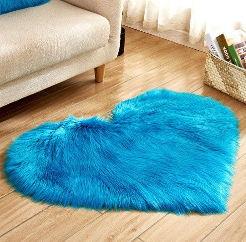 Plush Heart Shaped Carpet Non-Slip Mat Fluffy Rug Floor Mat Blanket Sofa Cushion Foot Pad Carpets For Living Room Home Decor-Aria Doejay