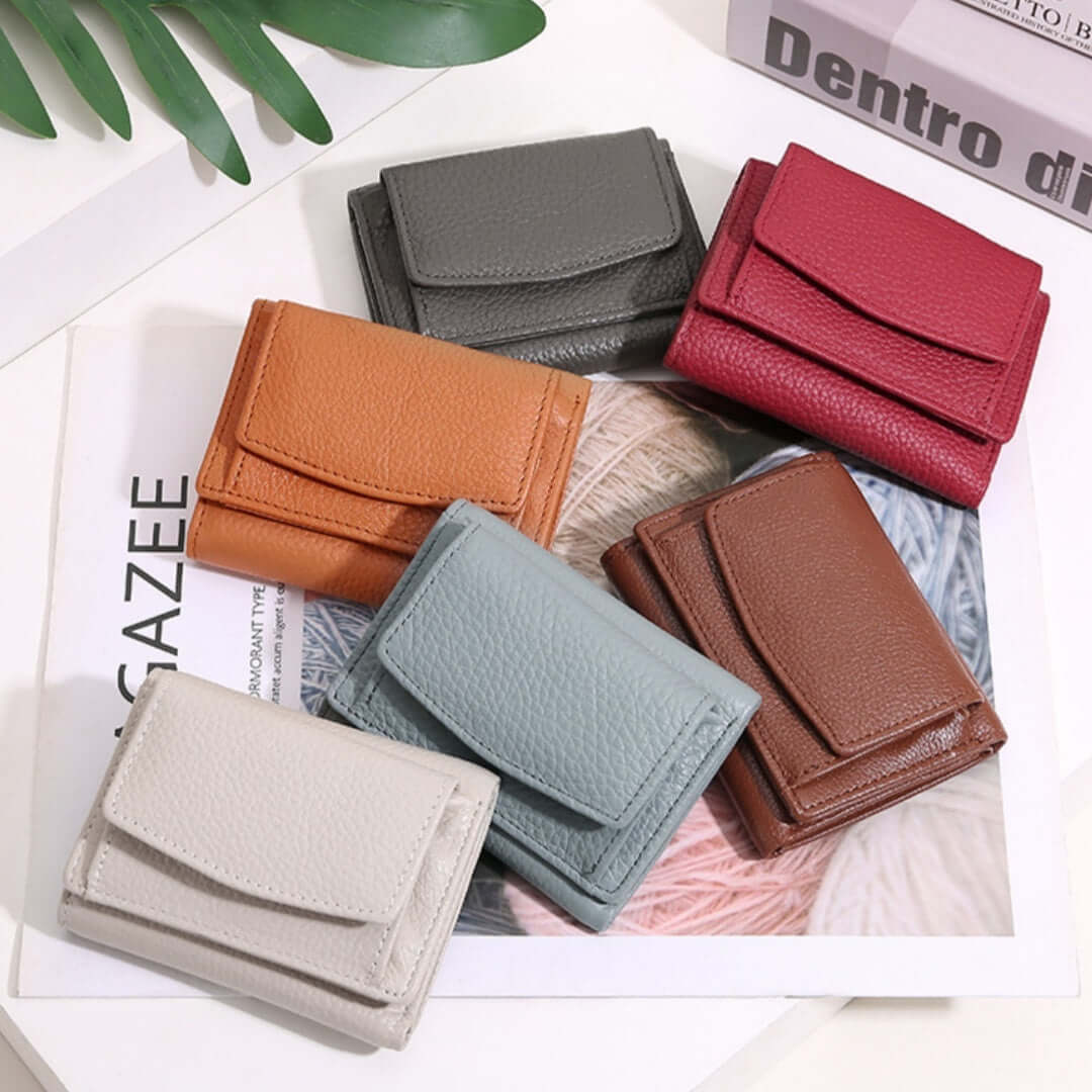 Minimalist And Creative Multi Card Mini Leather Wallet-Aria Doejay