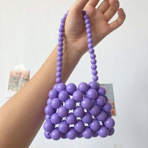 Beaded Bag Woven Pearl Bag Diagonal Mini Bag-Aria Doejay