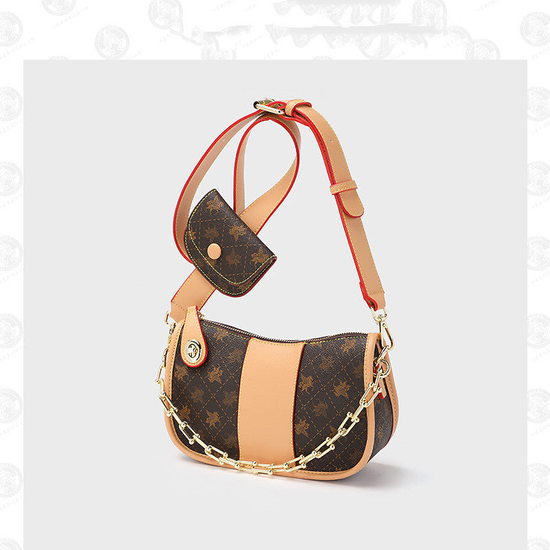 One-shoulder Messenger Bag With Underarm Print