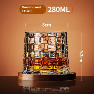 Household Tumbler Glass Spinning Creative Wine Glass With Base-Aria Doejay