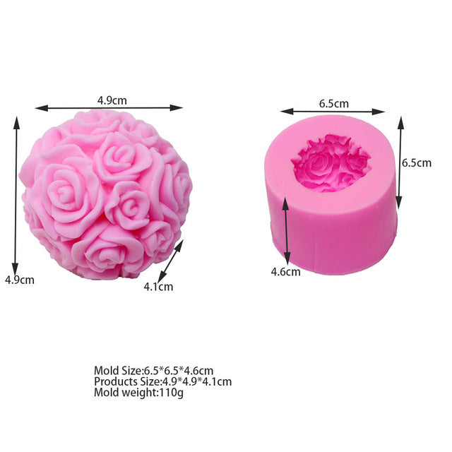 Non-stick Bubble Cube Candles Silicone Mold 3D Aromathera-Aria Doejay