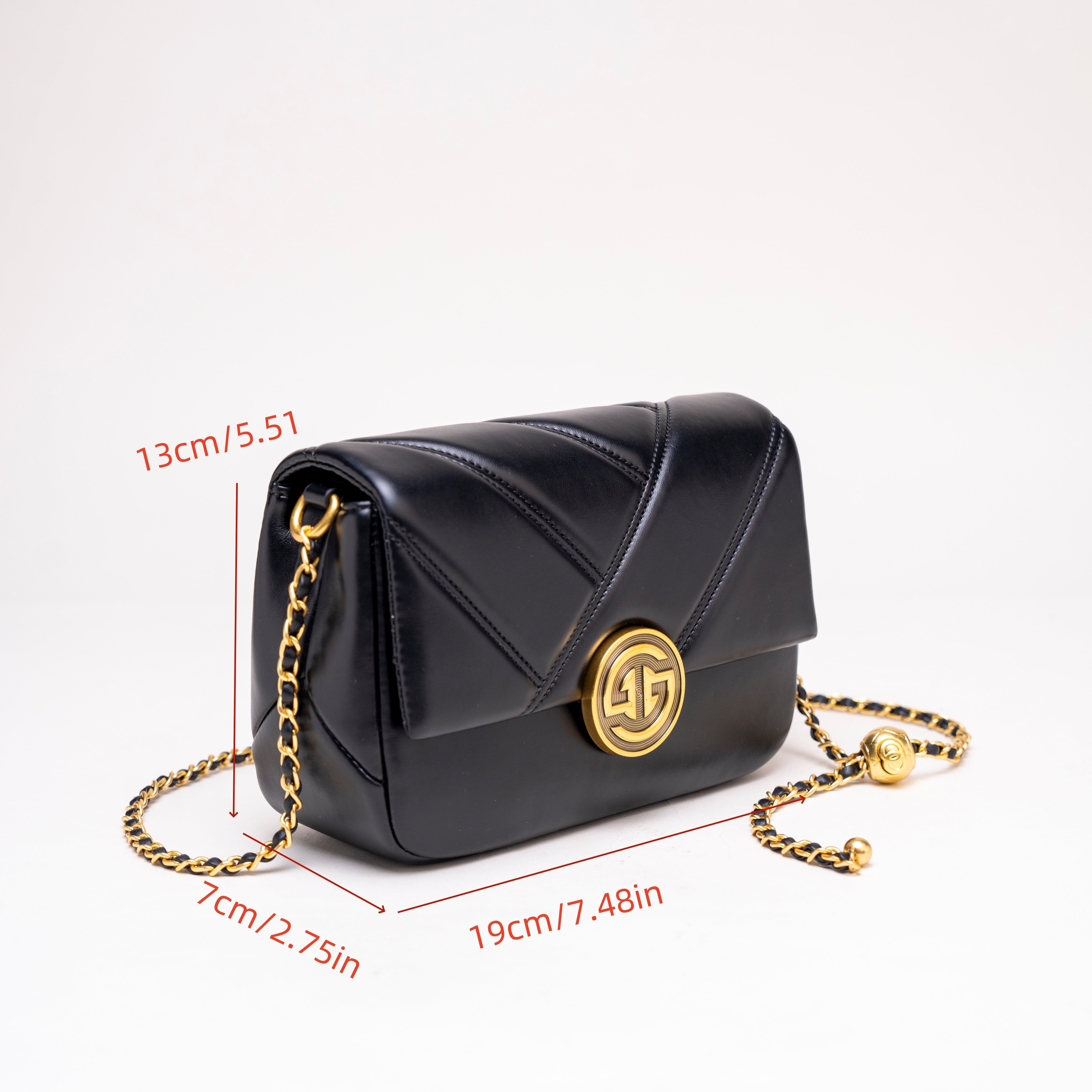 [Fast Arrival] Chic Black Crossbody Bag for Women - Casual Solid Color with Tassel Accent, Adjustable Strap, Stain-Resistant Faux Leather