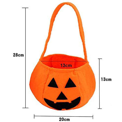 Halloween pumpkin head candy bag