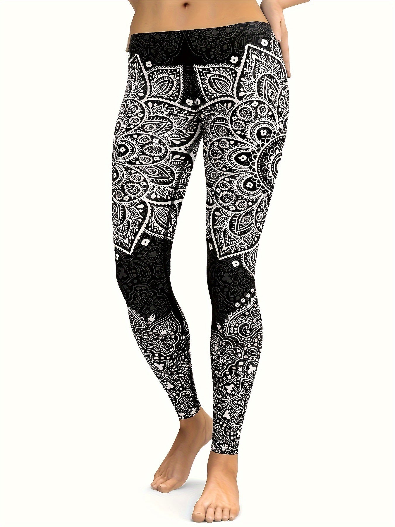 Black Fashion Personalized Pattern Women's Yoga Pants