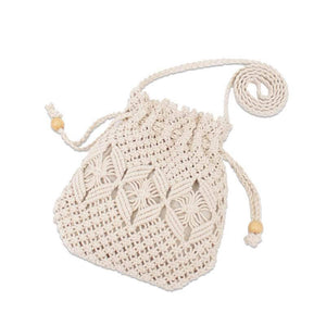 Knitted Tassel Bag Beach Women Bag woven Bag-Aria Doejay