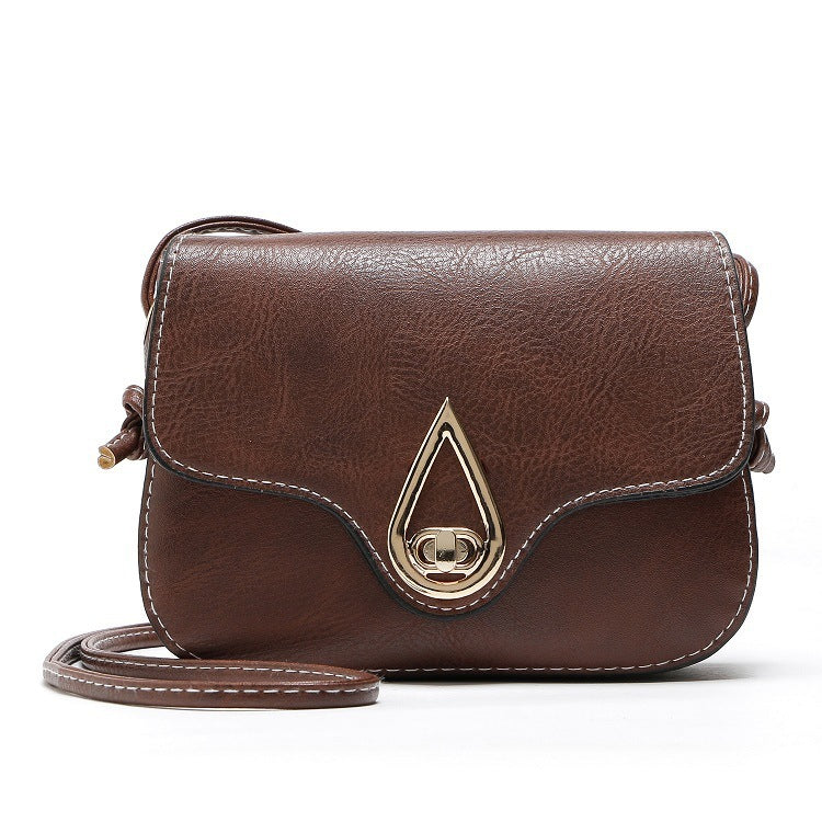 Retro Women's Hardware Turn Buckle Crossbody Shoulder Bag